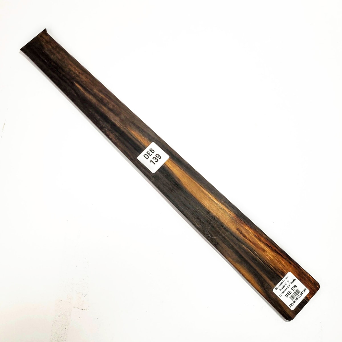 Diapasón Ranurado DEB-139 de Ébano Africano Especial para Guitarra Tipo Fender Escala 25.5
