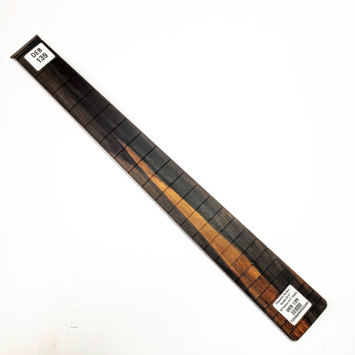 Diapasón Ranurado DEB-139 de Ébano Africano Especial para Guitarra Tipo Fender Escala 25.5