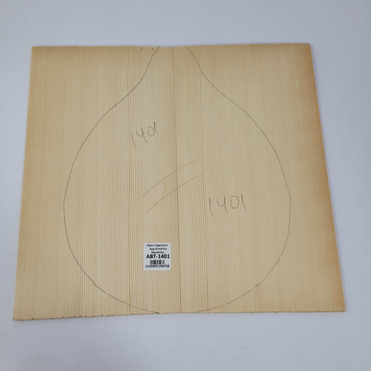 Tapa Armonica Unica REF:1401 de Abeto Engelmann para Mandolina 0