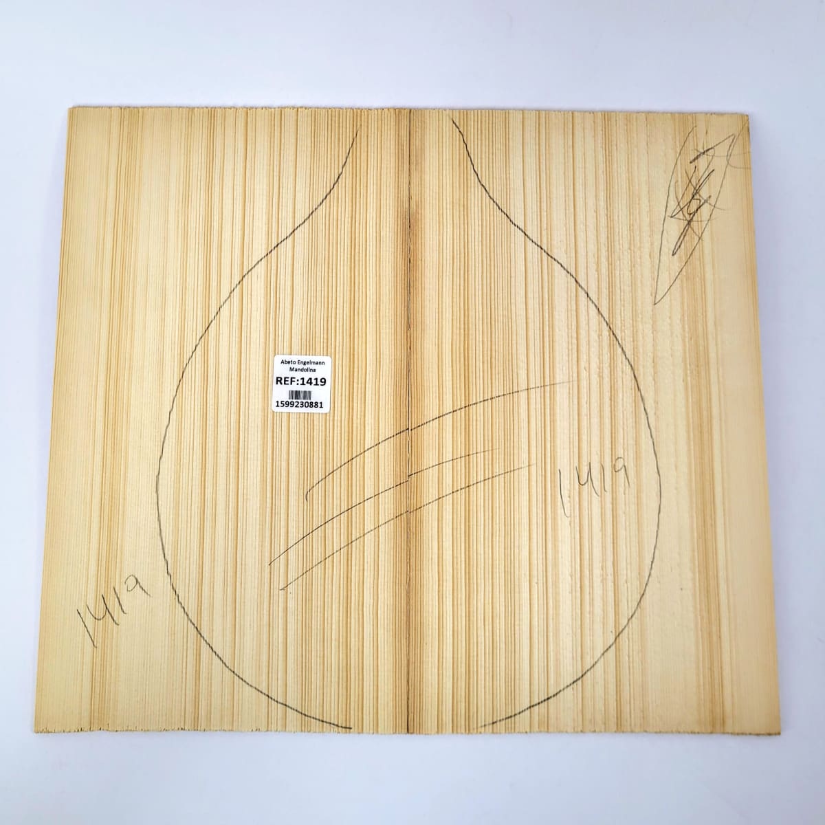 Tapa Armonica Unica REF:1419 de Abeto Engelmann para Mandolina 0