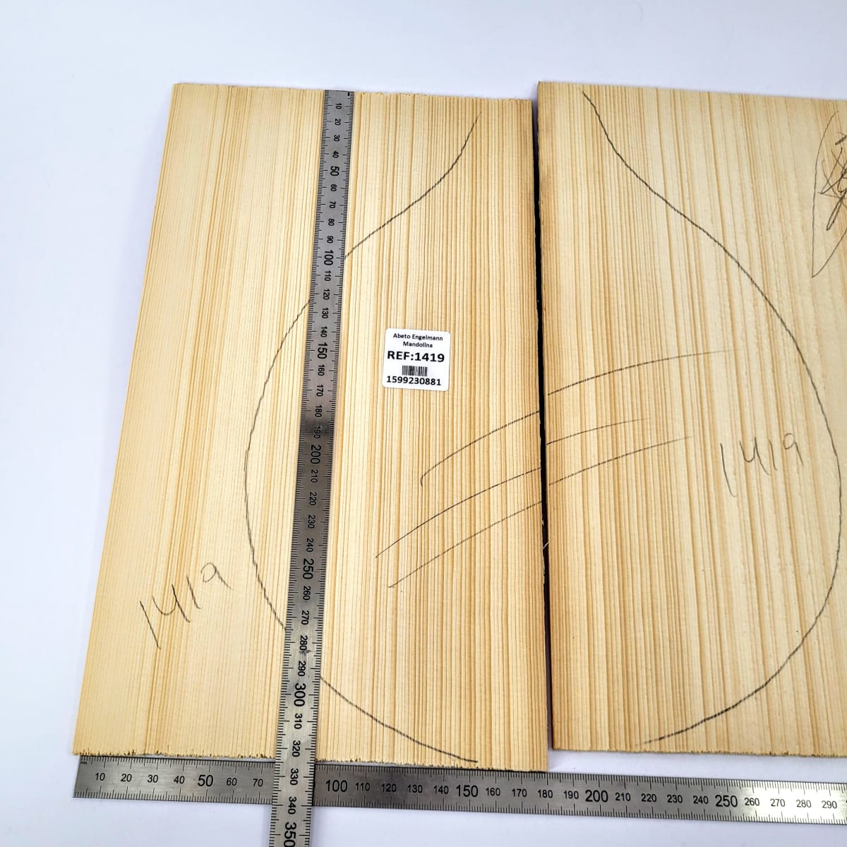 Tapa Armonica Unica REF:1419 de Abeto Engelmann para Mandolina2