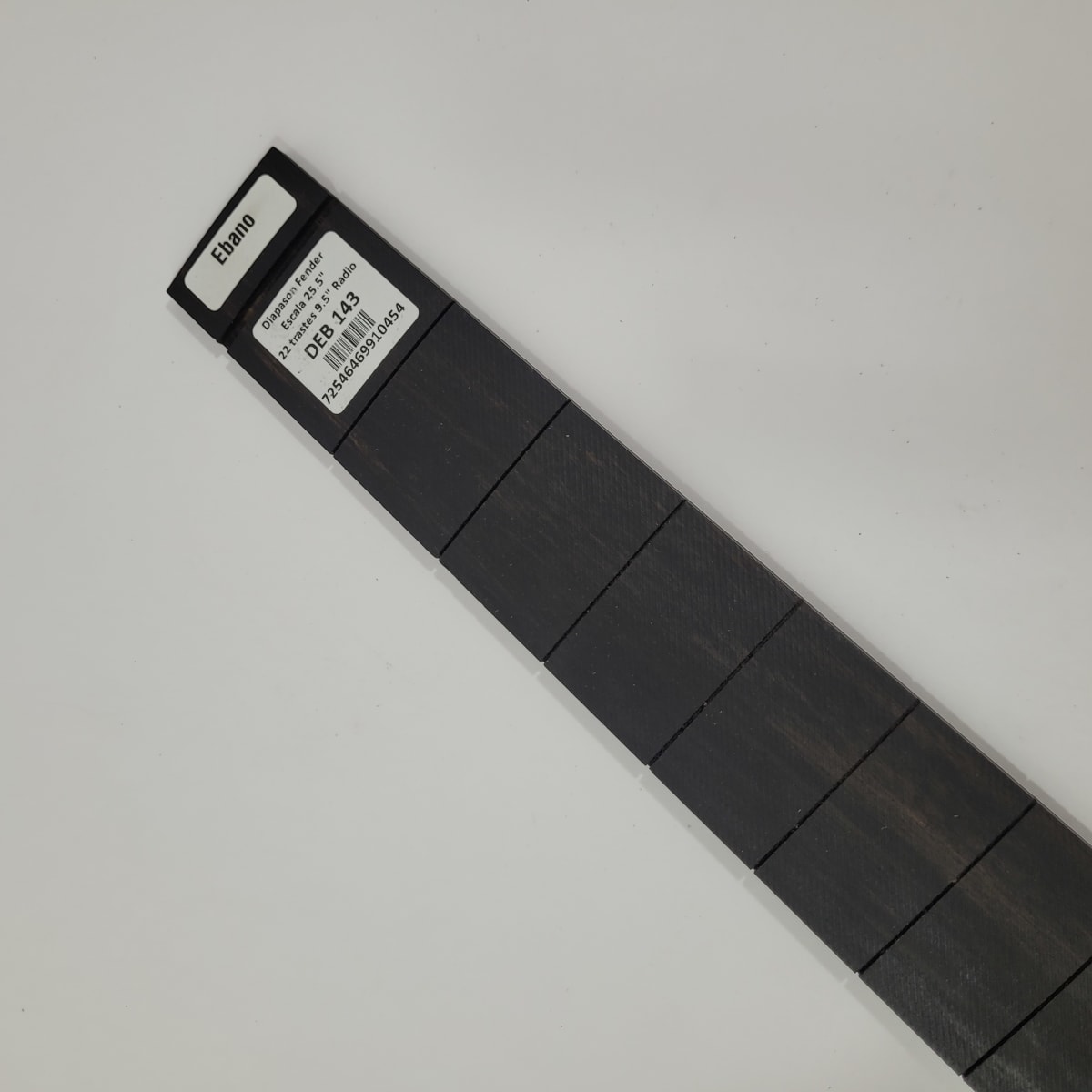 Diapason Ranurado Tipo Fender DEB-143 de Ebano Negro - Escala 25.5