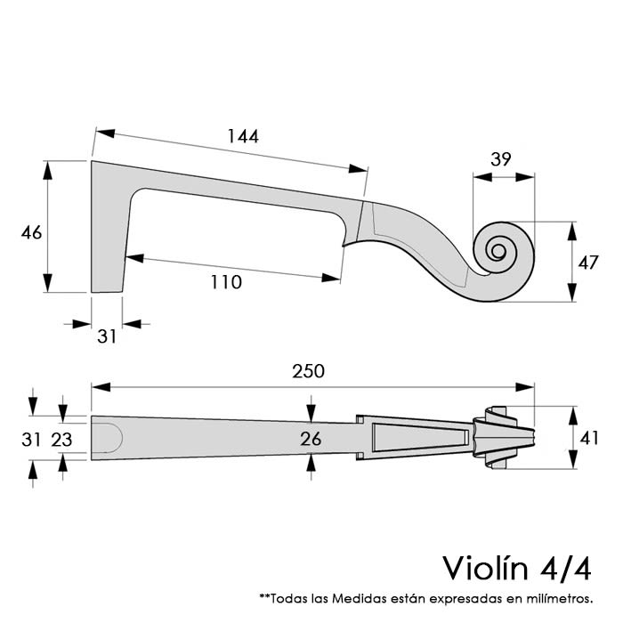 Mango Semi Elaborado para Violin 4/41