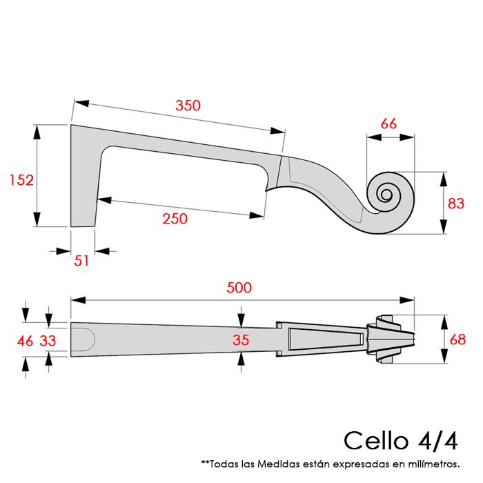 Mango Semi Elaborado para Cello 4/42