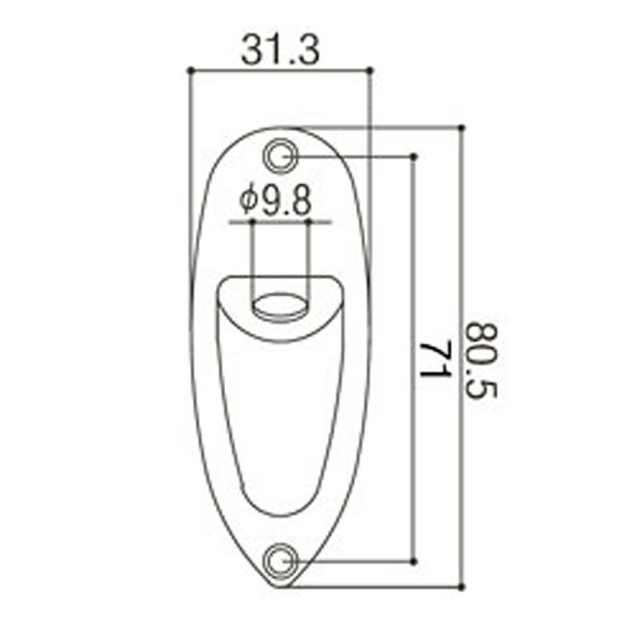 Jack Cover Tipo Stratocaster. Mod: JCS-1. Gold1