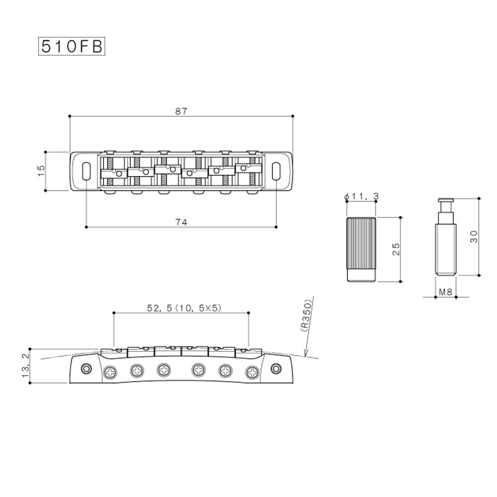 Tune o Matic 510FB. Color Chrome (Gotoh®)2