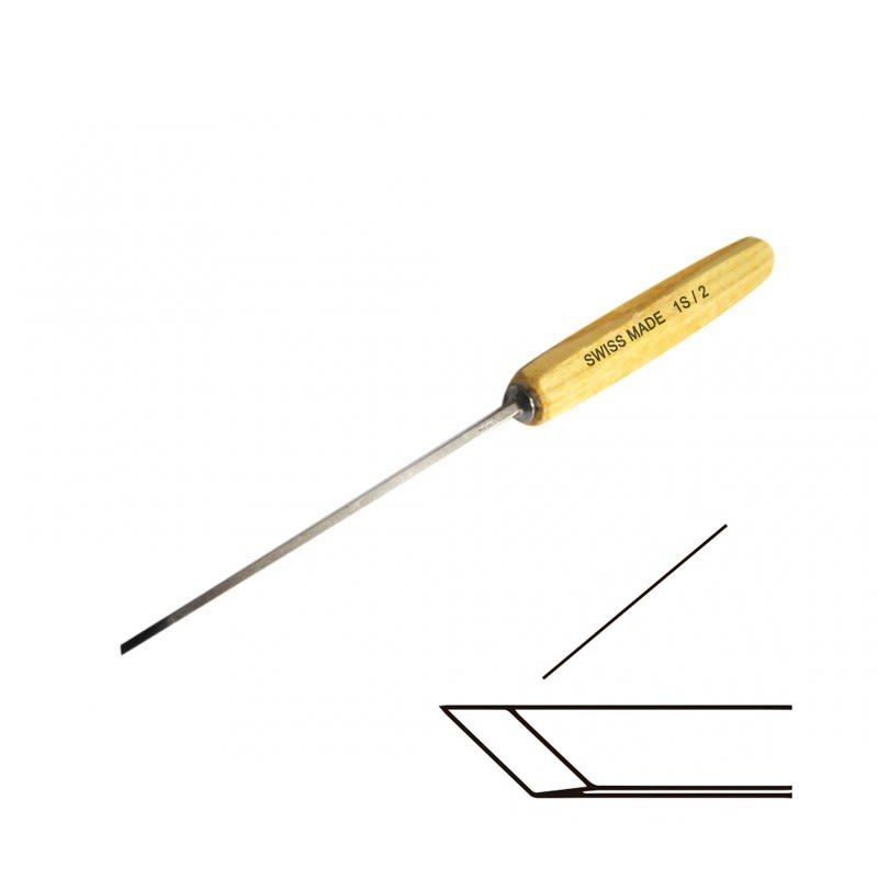 Gubia No 1S Doble Bisel en Angulo de 2 mm de ancho 1