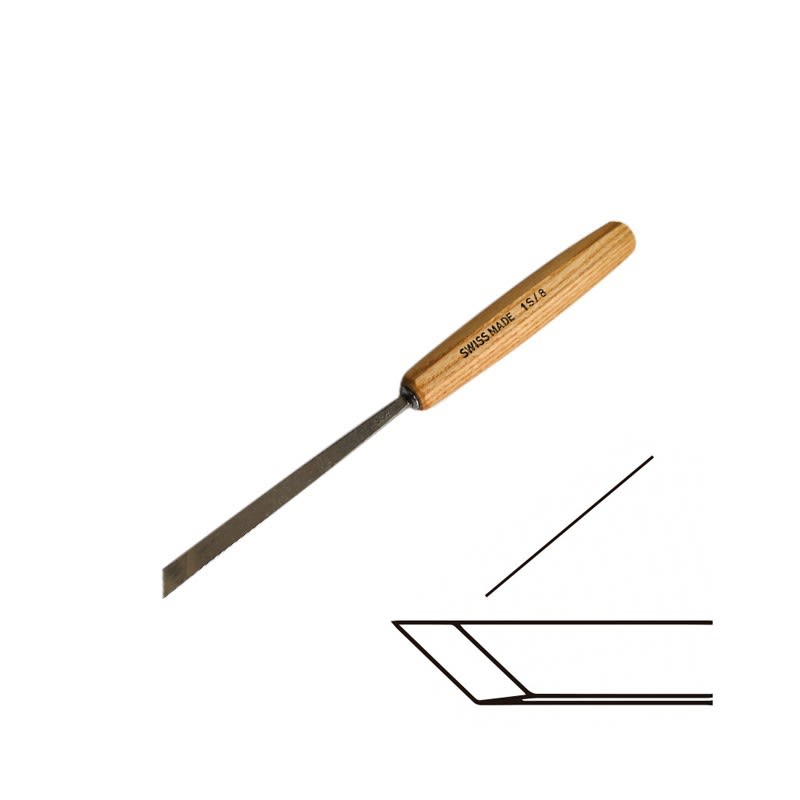 Gubia No 1S. Doble Bisel en Angulo de 8 mm de ancho 0