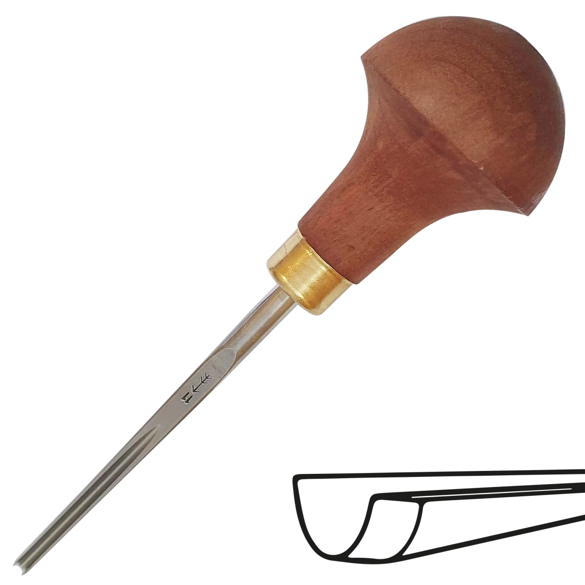 Gubia L11 de 2 mm de ancho en U para Timbre y Xilografia 0