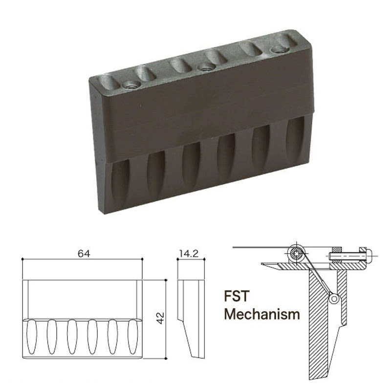 Tremolo Vintage. Black. Mod EV510T-FE (54mm)2