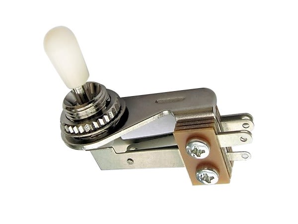 Switch 3-Way en L para Gibson. Mod: DM-70-AM. Perilla White 1 Switch 3-Way en L para Gibson. Mod: DM-70-AM. Perilla White 1