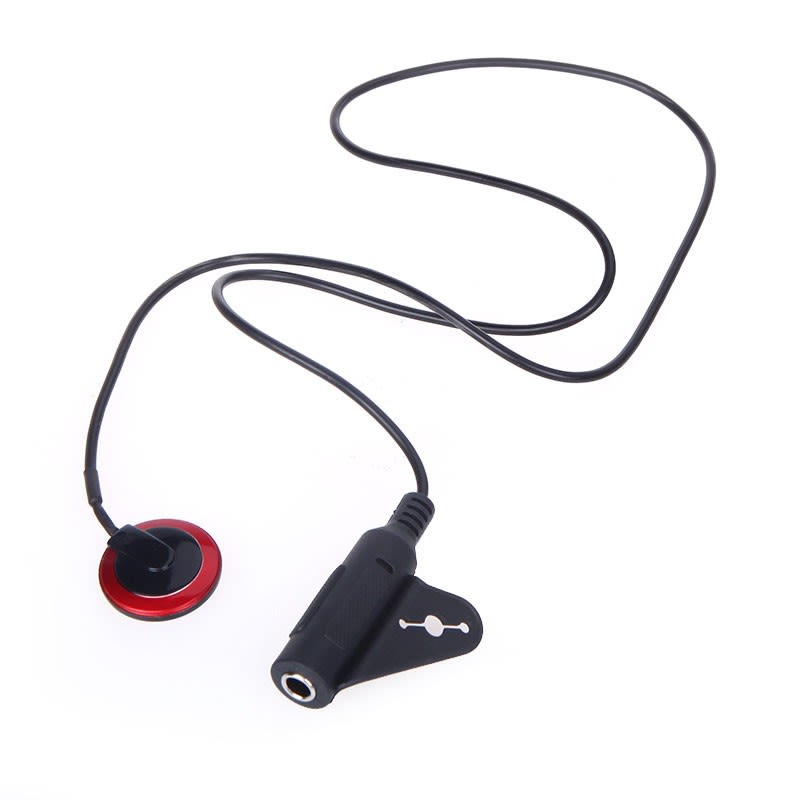 Piezo Eléctrico de 1 Micrófono de contacto con Cover Rojo3