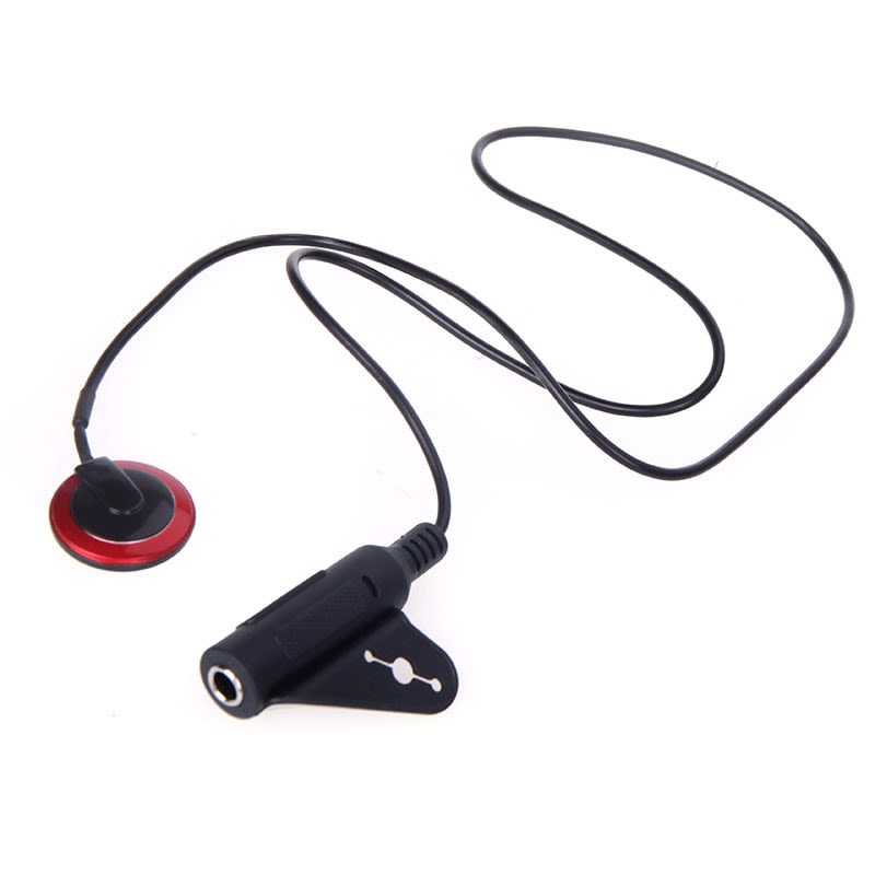 Piezo Eléctrico de 1 Micrófono de contacto con Cover Rojo 0