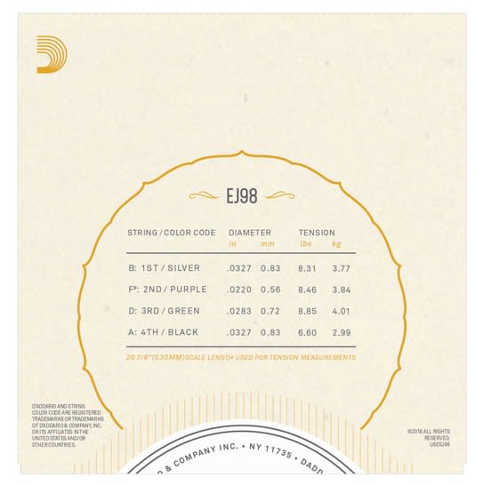 Cuerdas para Cuatro Venezolano Mod: J982