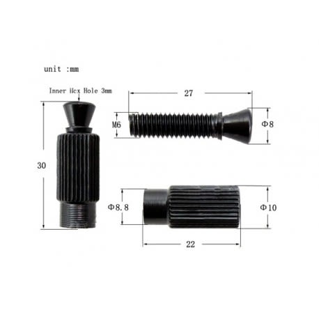 Set Floyd Rose Studs. 2 pcs Color. Black Ref: 61 FR. Studs. Black Ref: 612