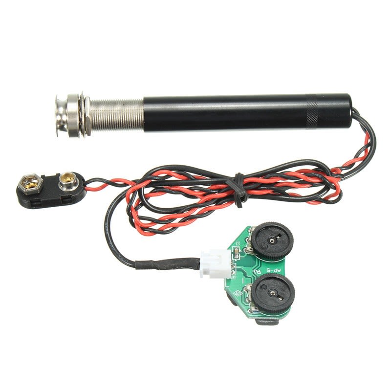 Sistema de circuito activo preamplificado tubular Piezo Rigido, control tono/volumen6