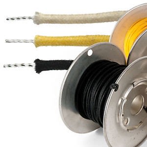 Cable Recubierto de Tela, Color: Amarillo, 80cm de largo Diametro 1.78mm2