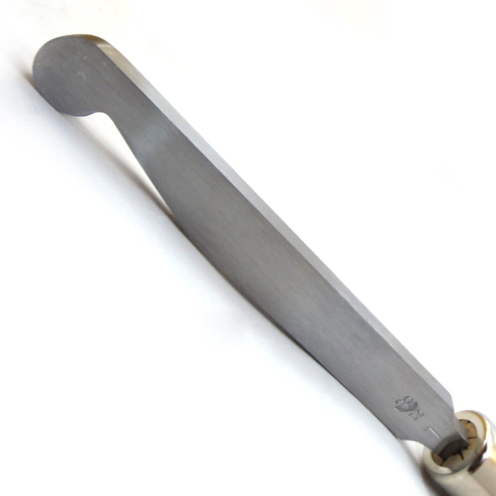 Gubia Larga Raspador de Cuello Curvo 1649 Two Cherries de 20 mm de ancho para Torneria3