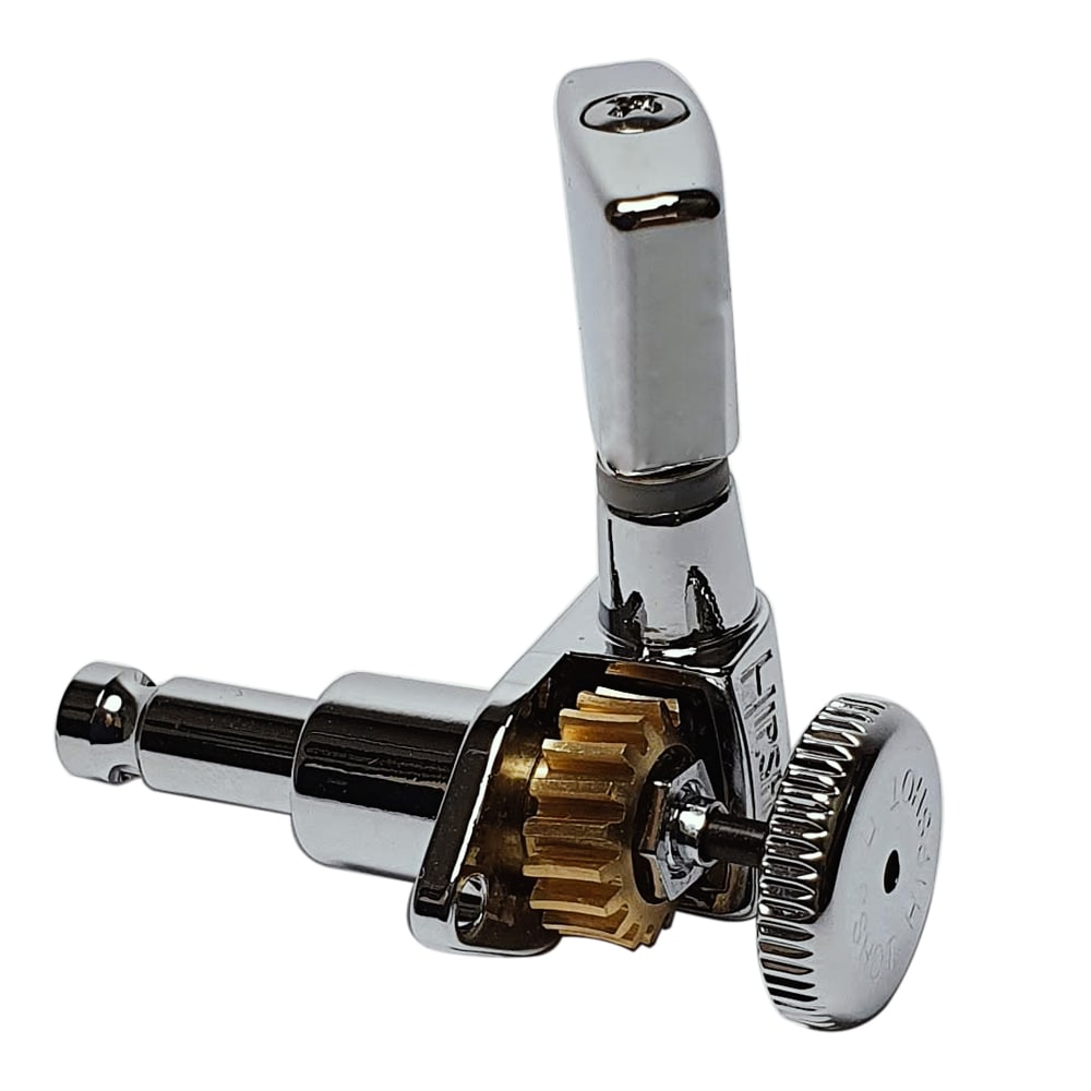 Clavija 1R con Locking. Mod 6GL0C-20. Boton: DHS. Color Chrome3