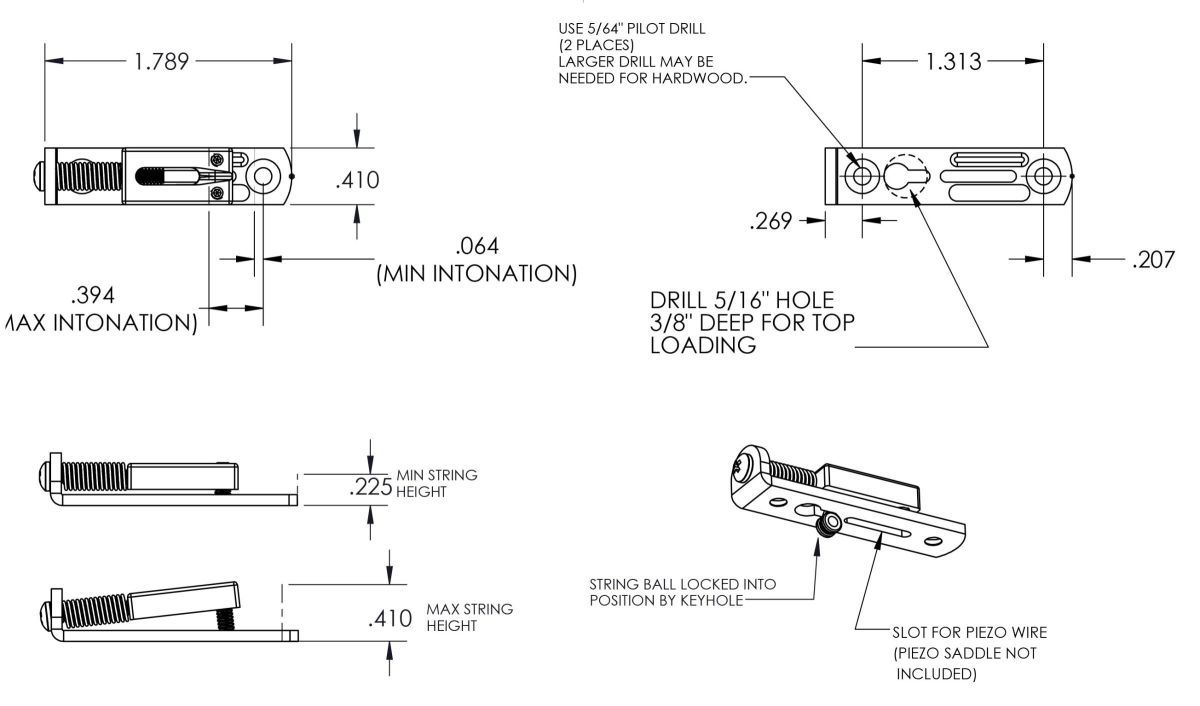 Carril para Cuerdas. Mod: 4S100S. Stainless Steel1