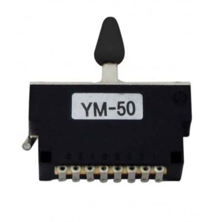 Switch 5-Way para Stratocaster. Mod: YM-50 BLK. Knob Black 1 Switch 5-Way para Stratocaster. Mod: YM-50 BLK. Knob Black 1