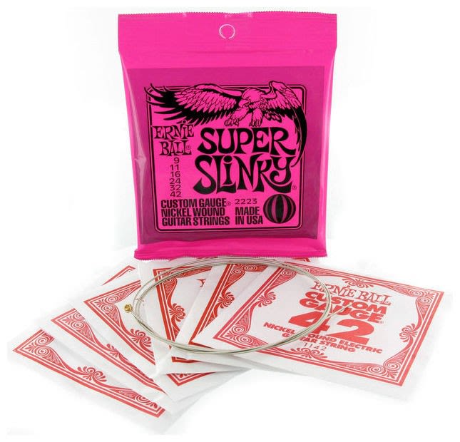 Cuerdas Mod: 2223 para Guitarra Electrica. 6-String. Super Slinky .009 - .0422