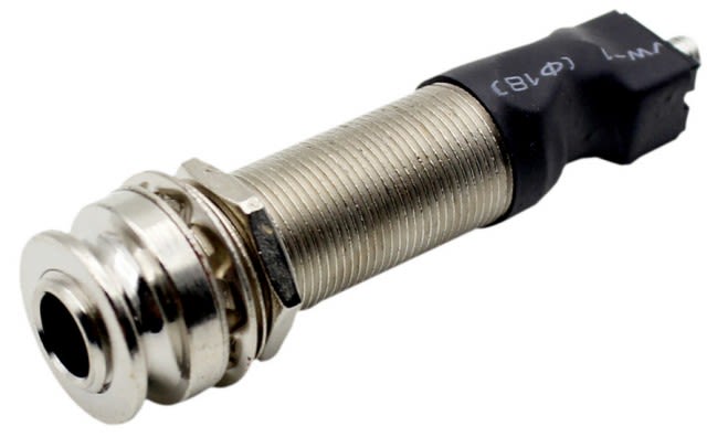 Jack Tubular Chrome de 6.35 mm con Strap Pin con Salida 1/82