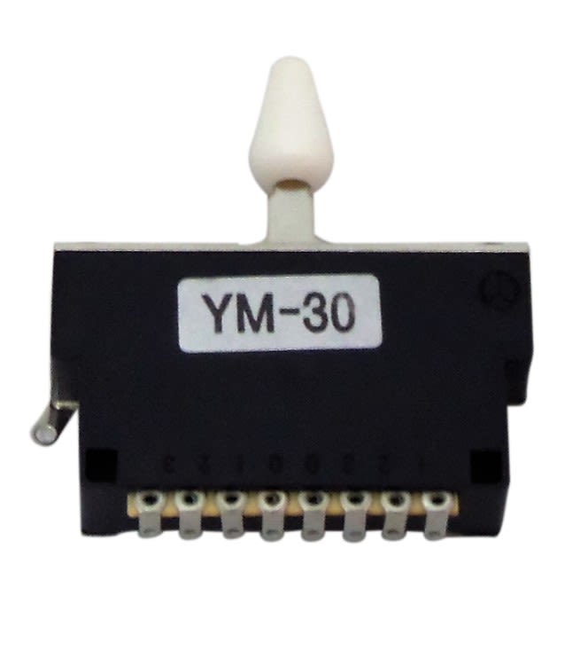 Switch 3-Way Sellado para Telecaster. Mod: YM-30 WHT. Perilla White 1 Switch 3-Way Sellado para Telecaster. Mod: YM-30 WHT. Perilla White 1