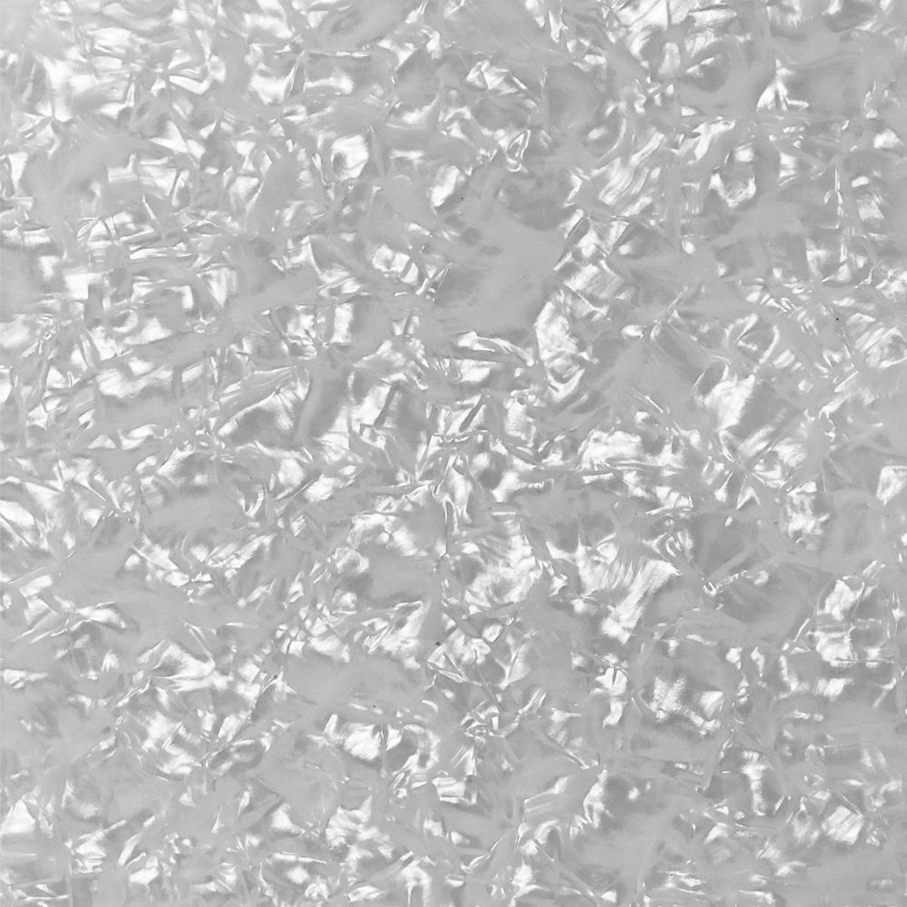 Lamina para Pickguard 300 x 450 mm. Mod: PC-WP. Color: White Pearloid. 4-ply  0