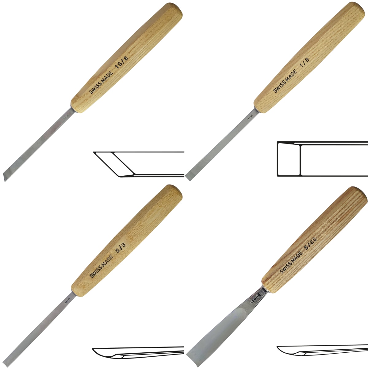 Set de Gubias Pfeil Ro12 con Estuche para Tallado en Madera (13 pcs)5