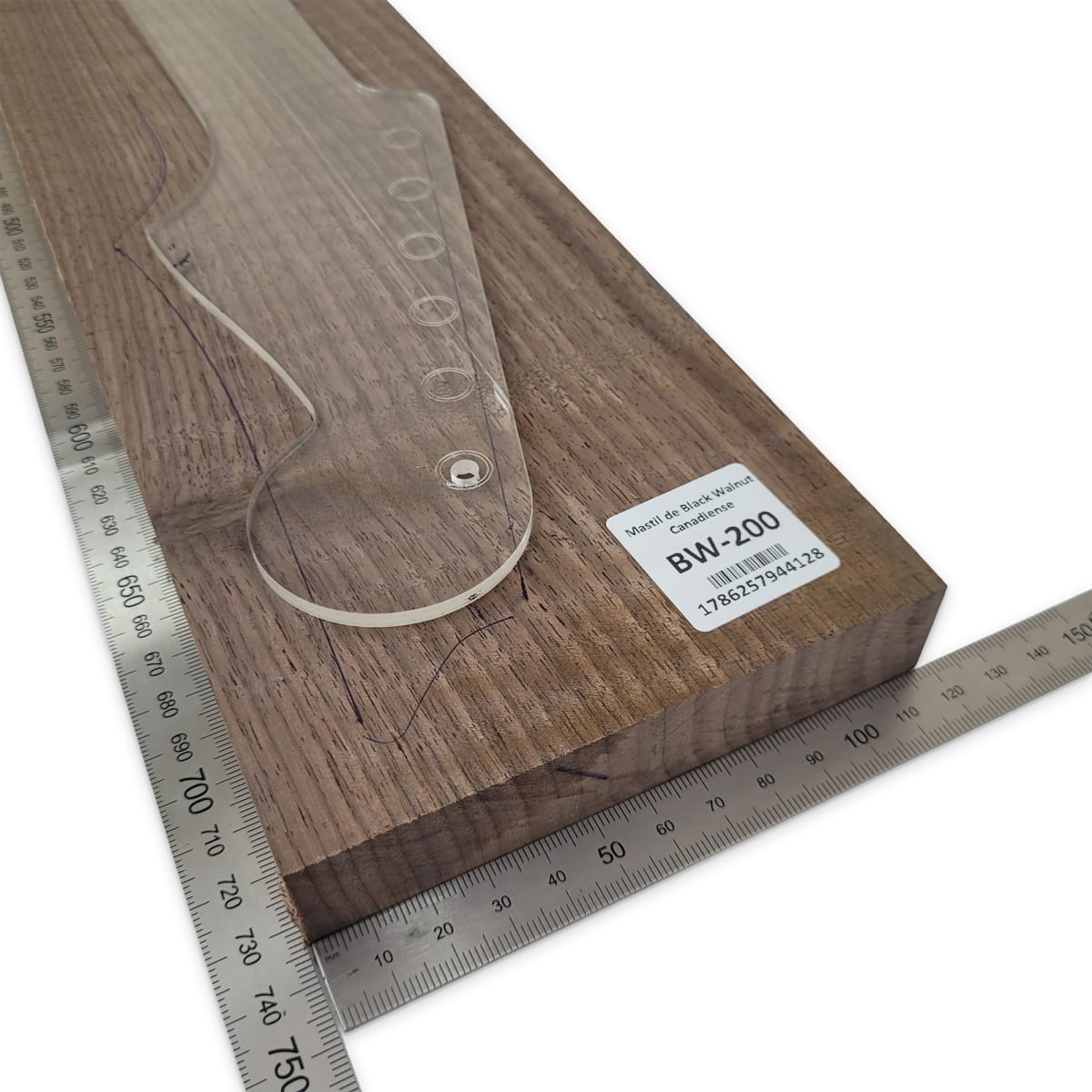 Mastil BW-200 de Black Walnut Especial Radial para Guitarra4