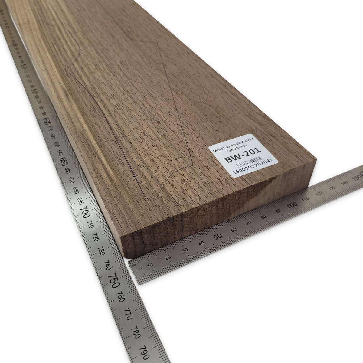 Mastil BW-201 de Black Walnut Especial Radial para Guitarra3