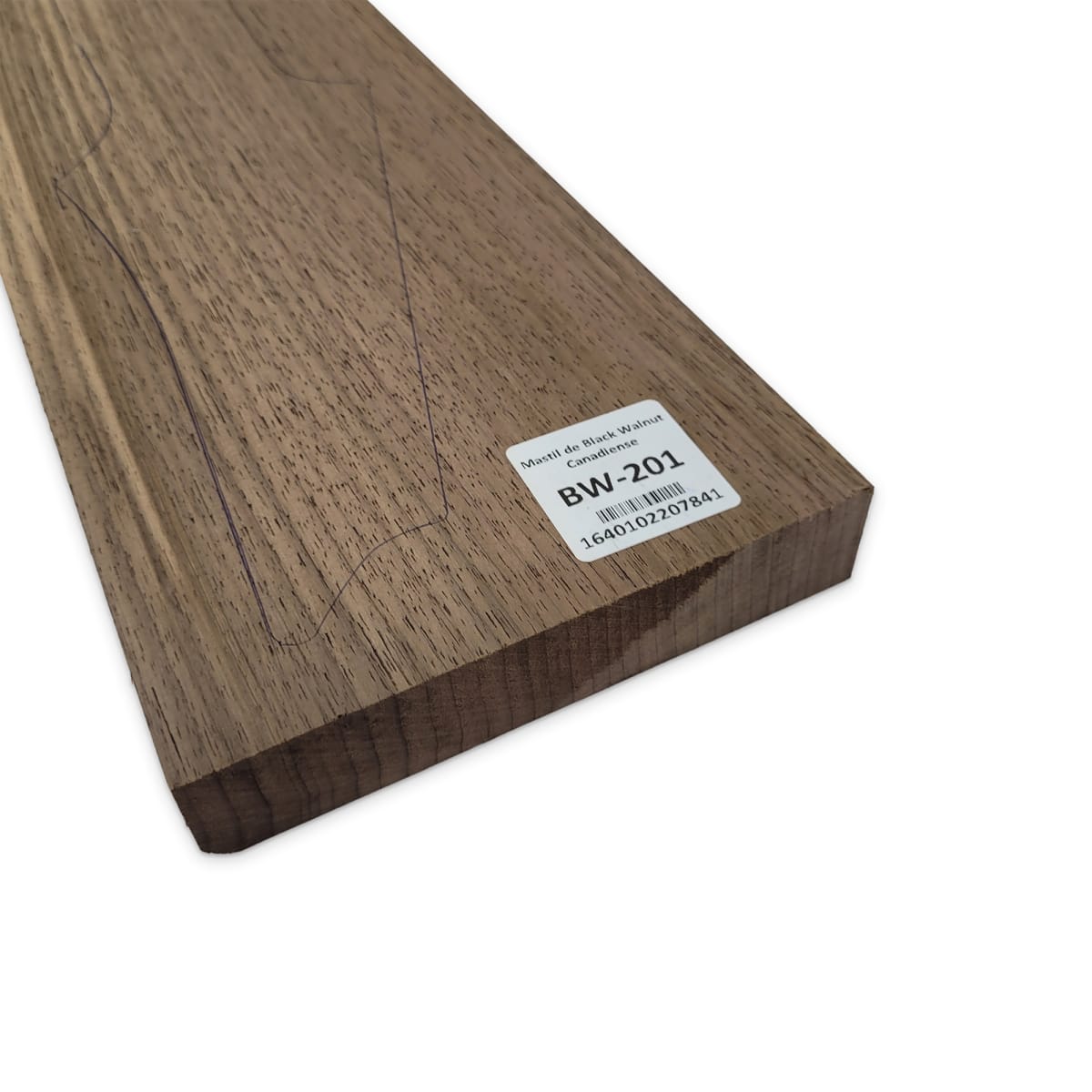 Mastil BW-201 de Black Walnut Especial Radial para Guitarra8
