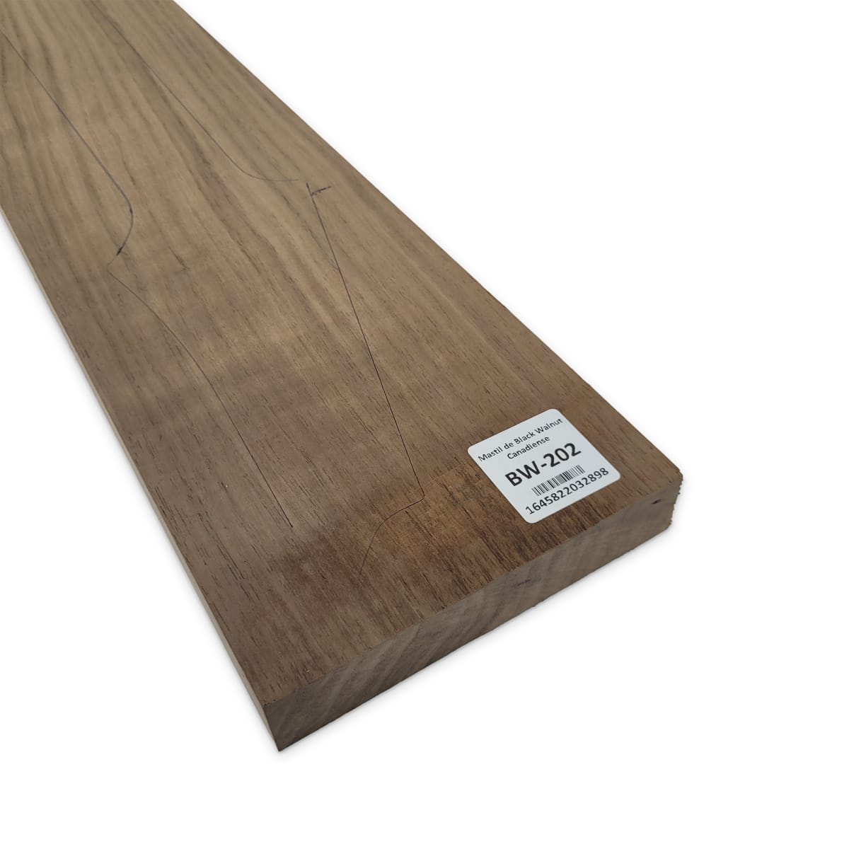 Mastil BW-202 de Black Walnut Especial Radial para Guitarra6