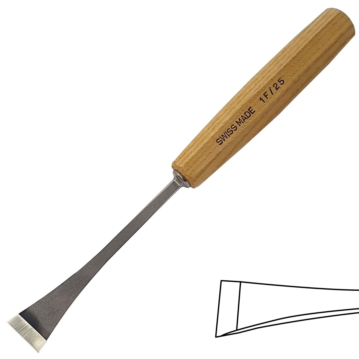 Formon Carpintero Cola de Pescado No 1F de 25 mm de ancho 0