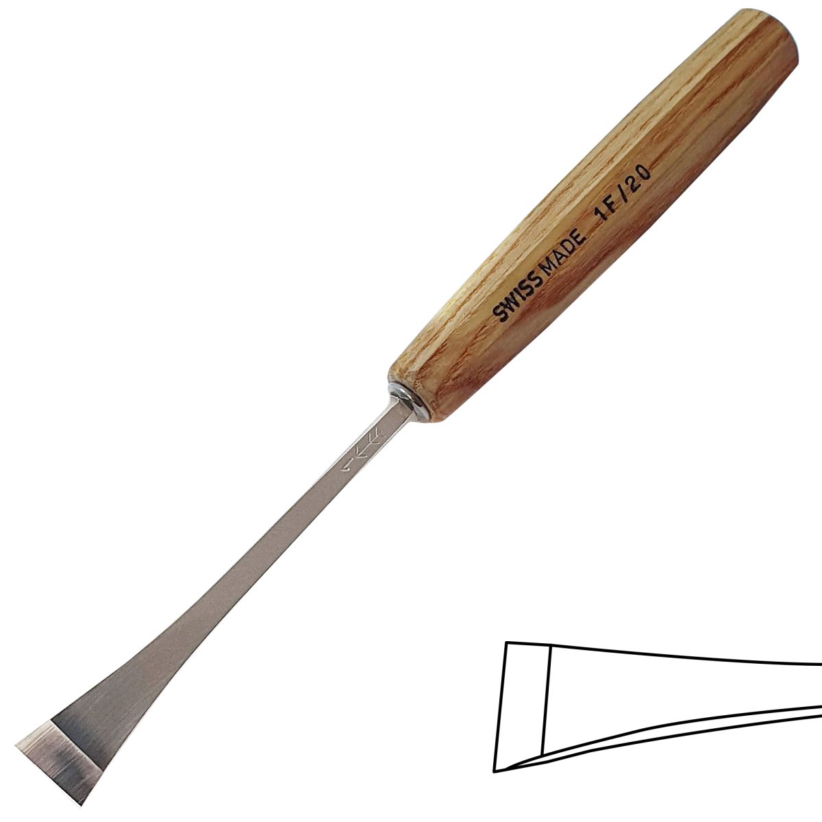 Formon Carpintero Cola de Pescado No 1F de 20 mm de ancho 0