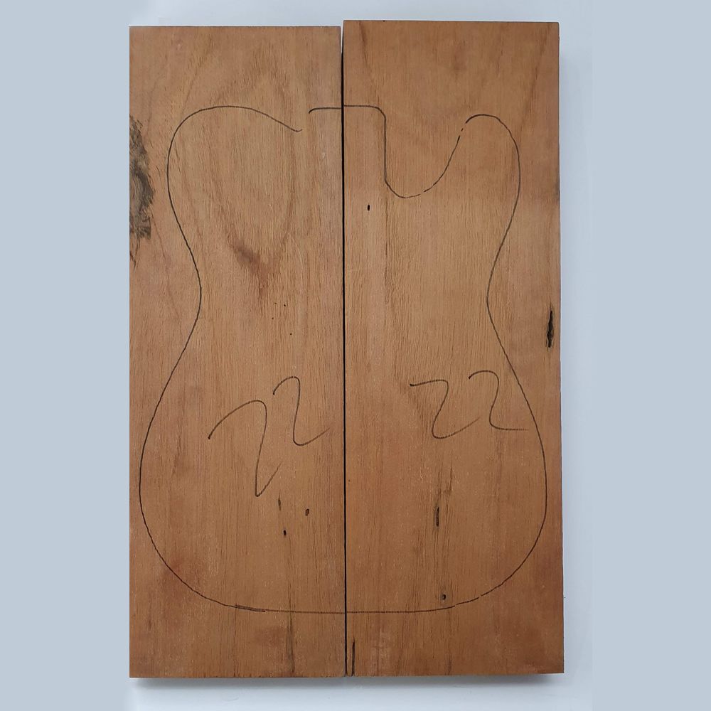 Set de Bloques REF 22 de Caoba Boliviana para Cuerpo de Guitarra Electrica 0