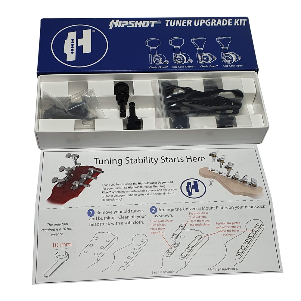 Clavijero 3L+3R con Locking. Mod 6K2EL0B. Boton: 07. Color Black5