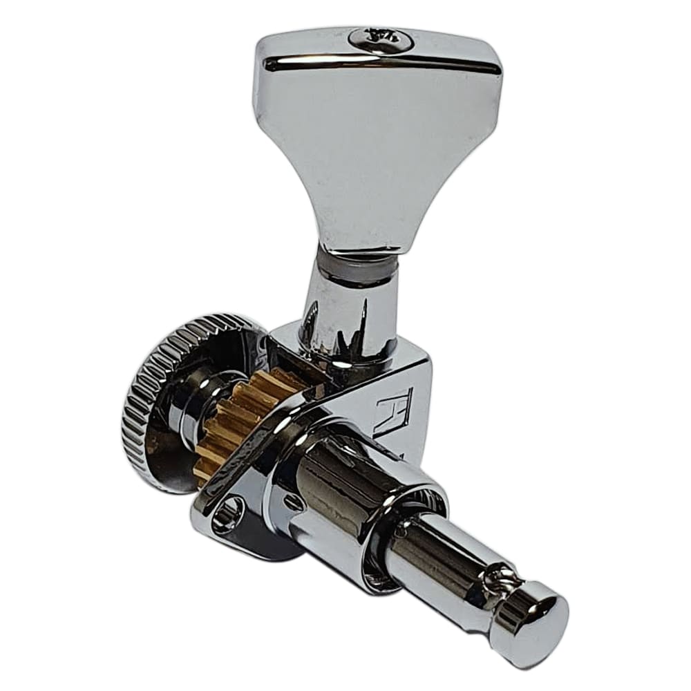 Clavija 1L con Locking. Mod 6GL0C-20. Boton: DHS. Color Chrome3