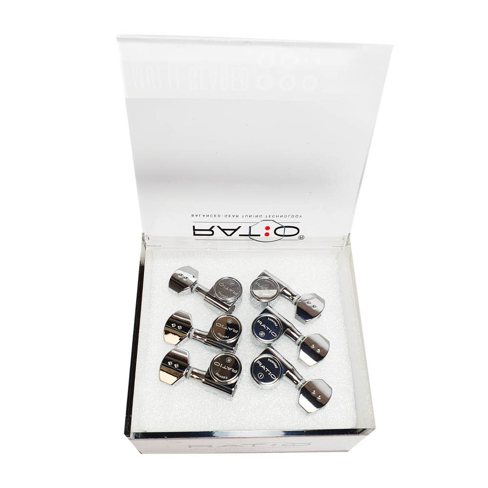Clavijero Ratio 6L Chrome para Guitarra Electrica PRN-2721-C03