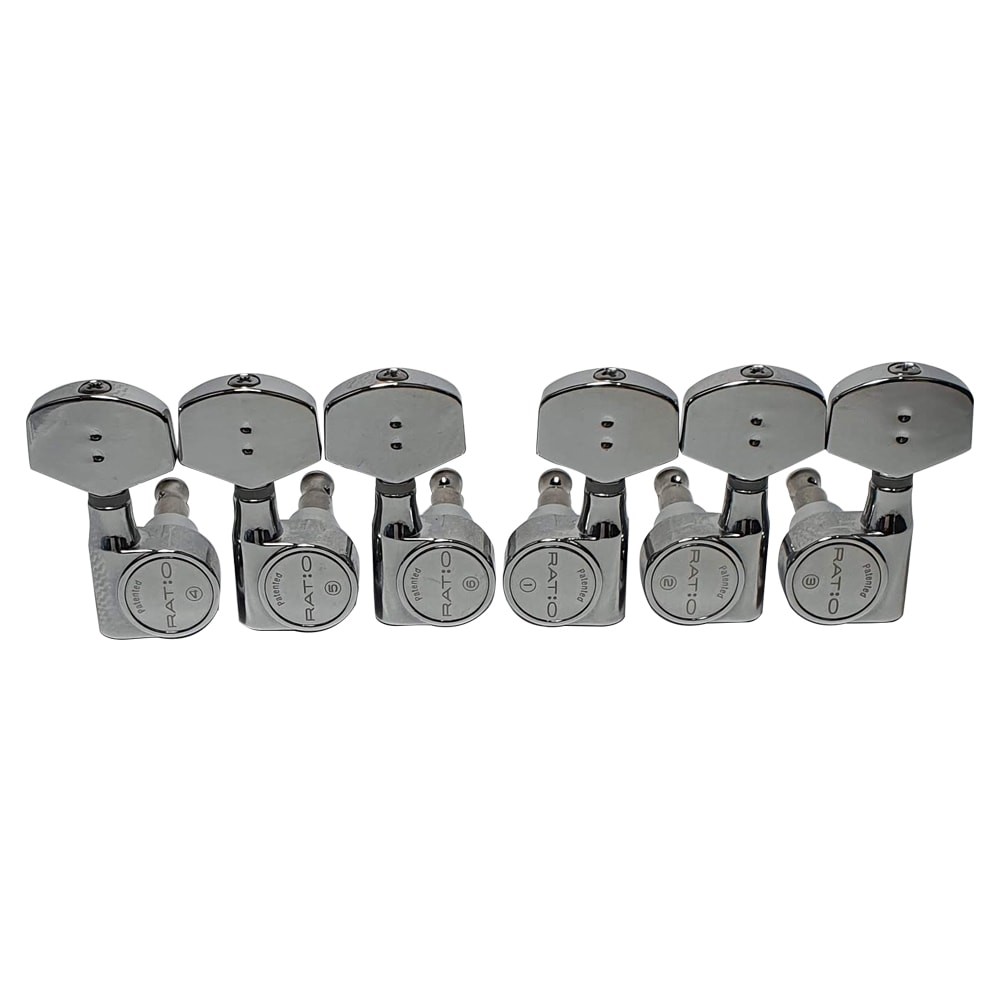 Clavijero Ratio 3L+3R Chrome para Guitarra Electrica PRN-2311C6