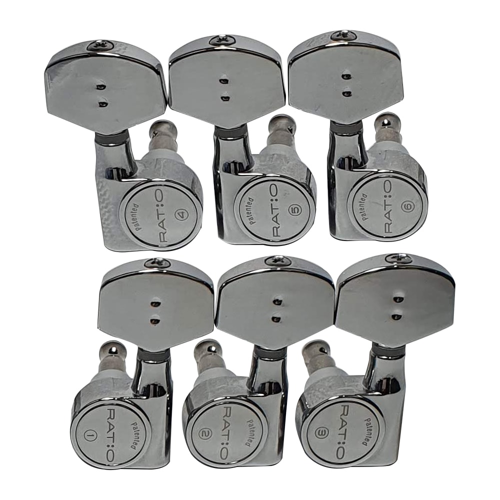 Clavijero Ratio 3L+3R Chrome para Guitarra Electrica PRN-2311C3