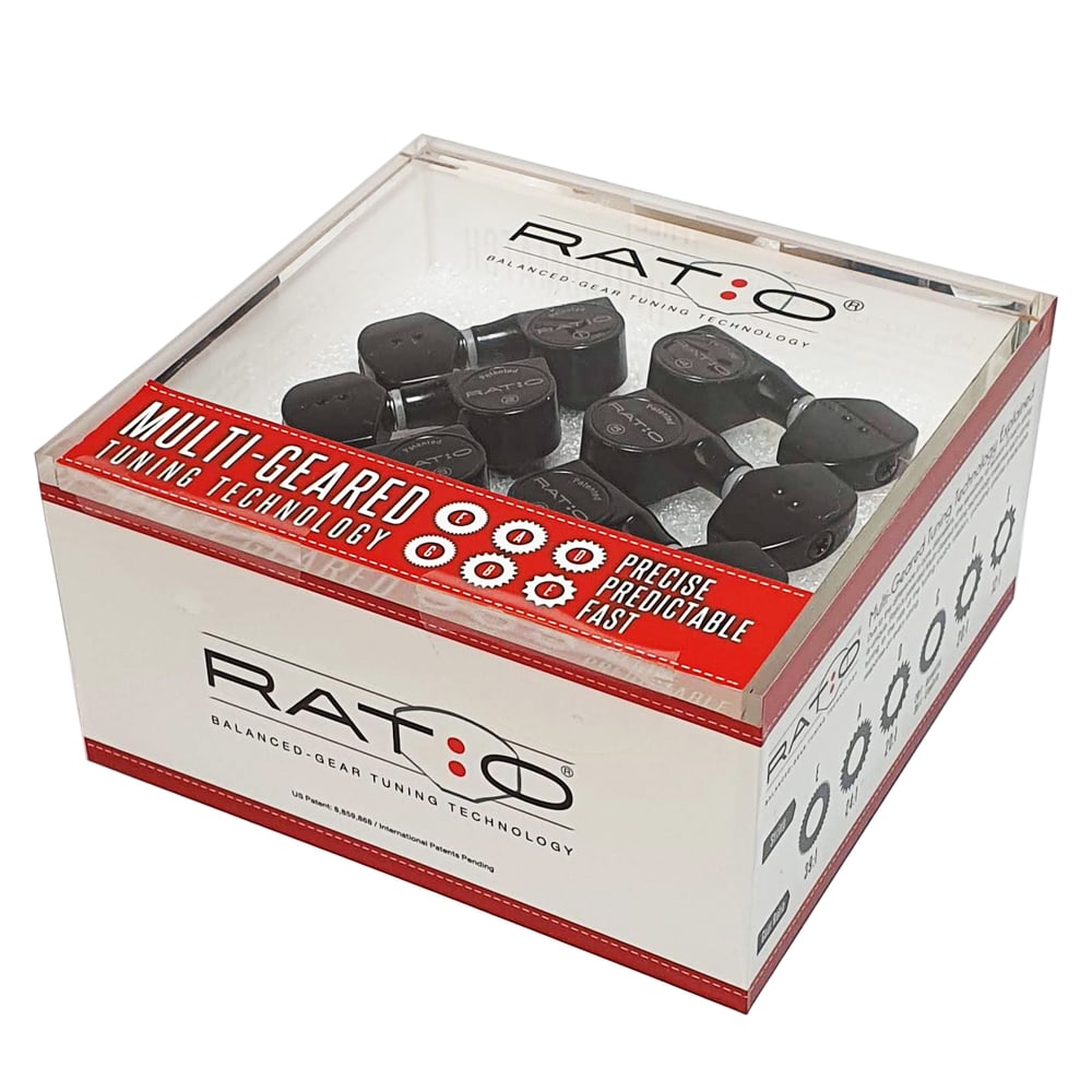 Clavijero Ratio 3L+3R Black para Guitarra Electrica PRN-2311-B 0