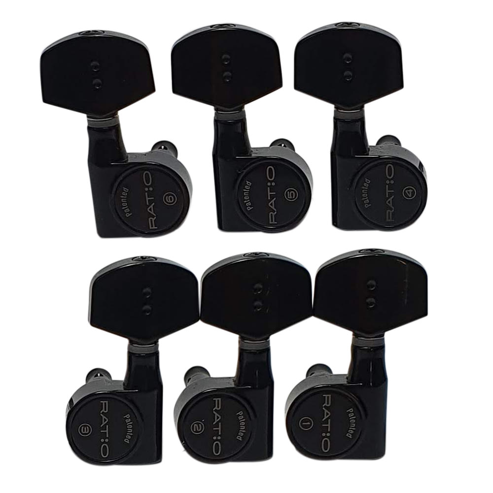 Clavijero Ratio 3L+3R Black para Guitarra Electrica PRN-2311-B5