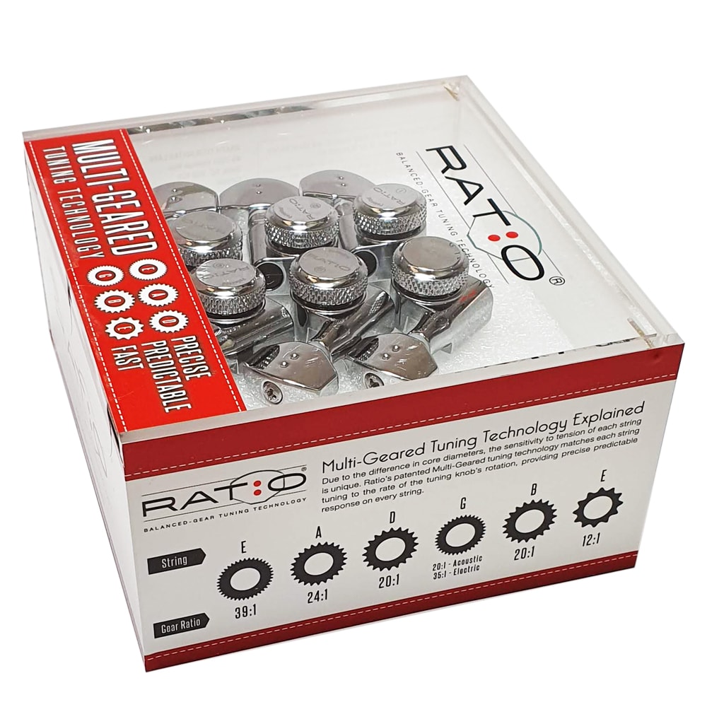 Clavijero 6L con Locking. Mod: PRL-8721-C0. Boton: 07. Color: Chrome 0