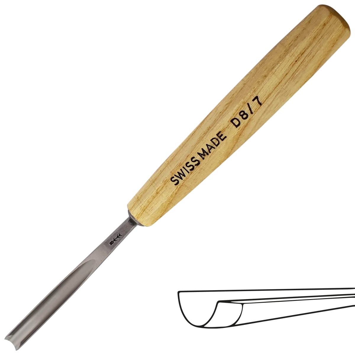 Set D 4er Pfeil de 1 Formon 2 Gubias y 1 Cuchillo para Xilografía y Tallado en Madera4