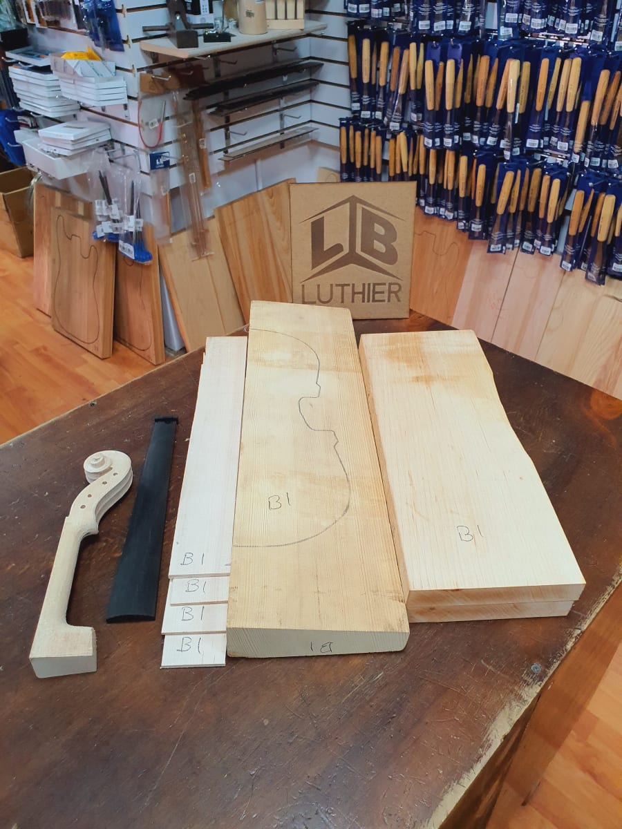Kit de Maderas AA. REF B1 para construccion de Violin / Viola | LB Luthier