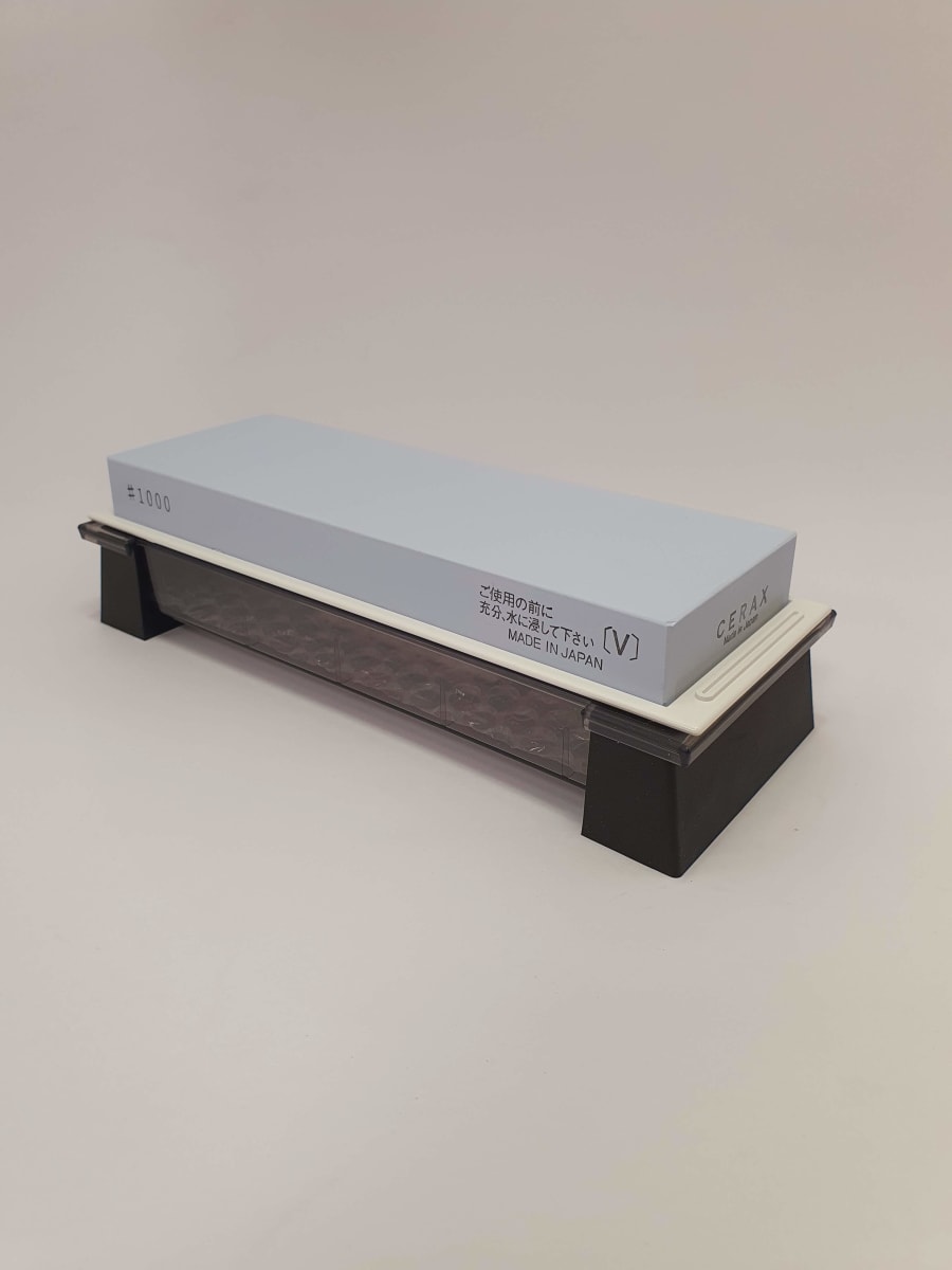 Piedra Cerax Plana Mod: CR-1000-B para Afilado de Formones, Cuchillos