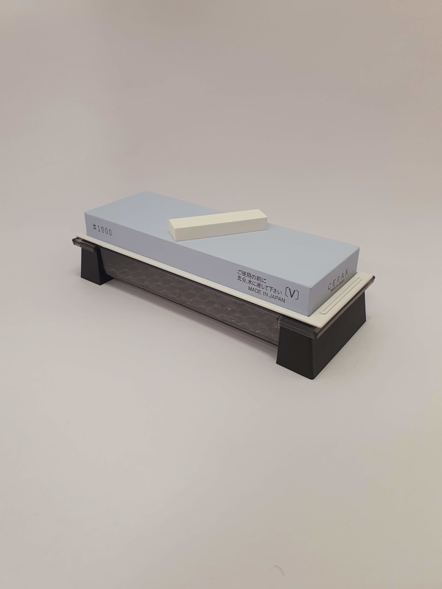 Piedra Cerax Plana Mod: CR-1000-B para Afilado de Formones, Cuchillos, Cepillos. Grano 10002