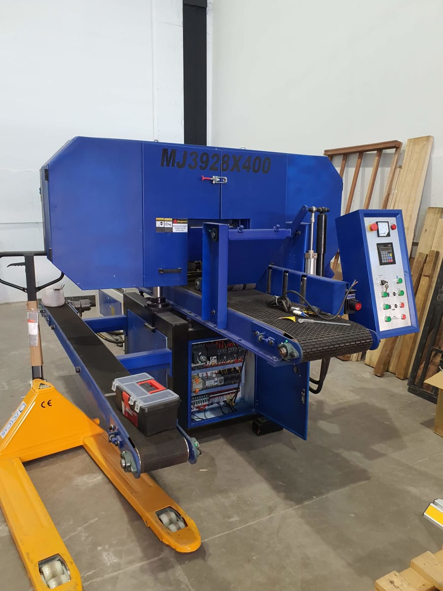 Sierra Huincha Horizontal Aserradero Industrial, 400m ancho de corte. 380V6